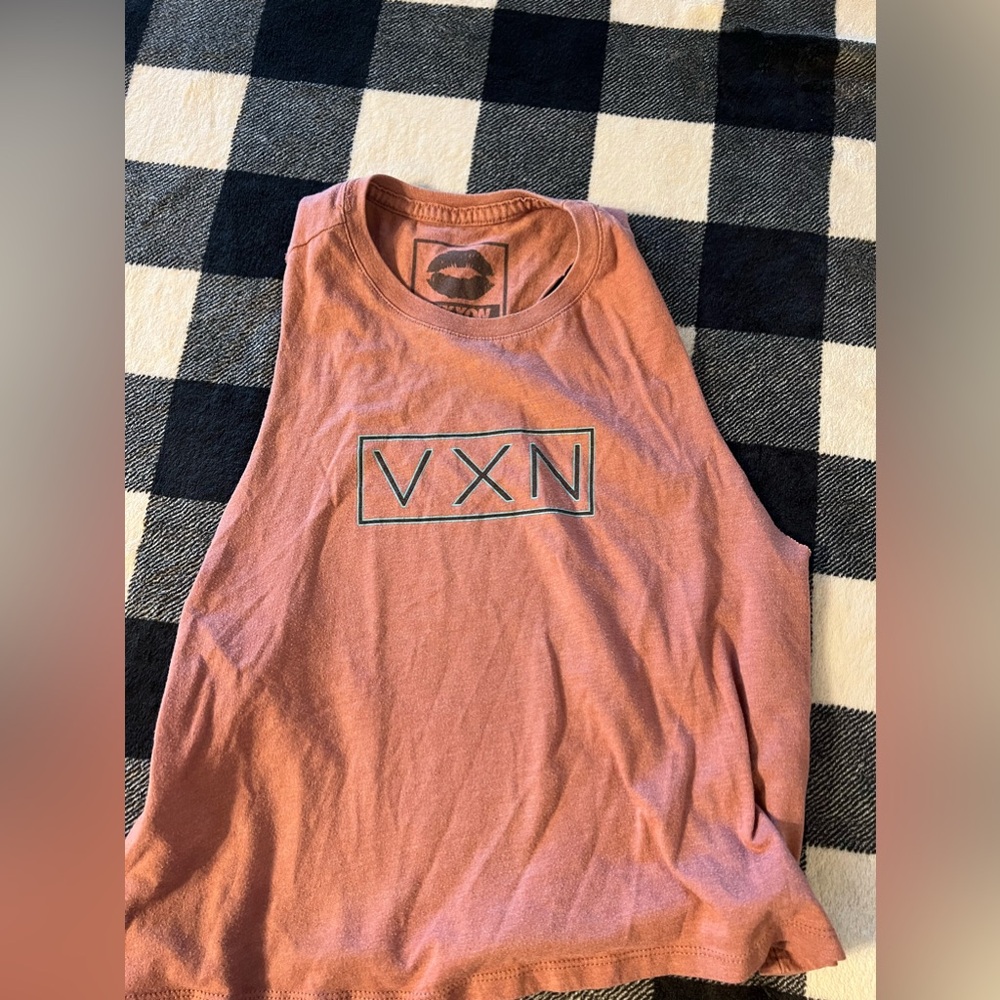 Vixxon by Dixxon Dusty Rose Racerback Tank. Medium